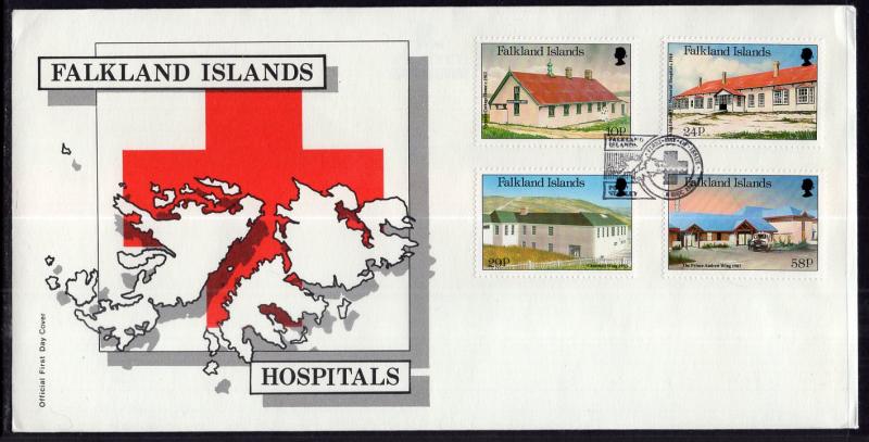 Falkland Islands 465-468 Hospitals U/A FDC