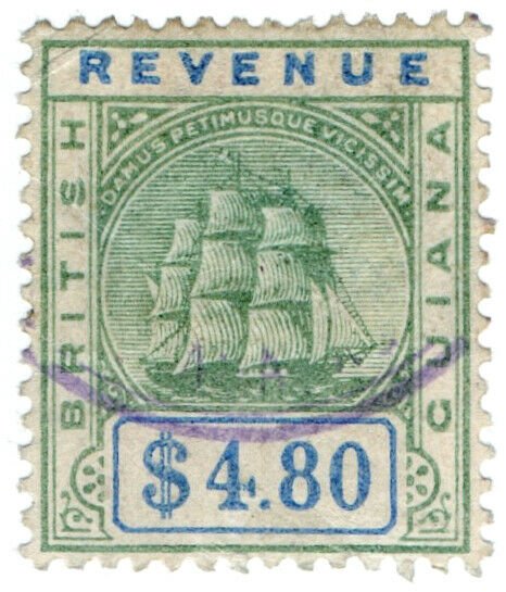 (I.B) British Guiana Revenue : Duty Stamp $4.80