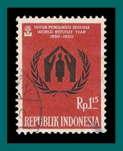 Indonesia 1960 Refugee Year, 1.15r used  493,SG829