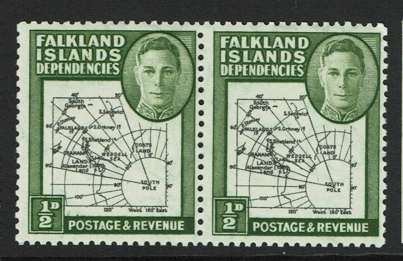 Falkland Islands SG# G1 Pair MNH / Dot Over a In East Variety (On Right)  -S6023