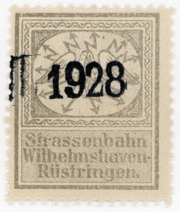 (I.B) Germany Railway : Wilhelmshaven-Rustringen Tramway (1928)