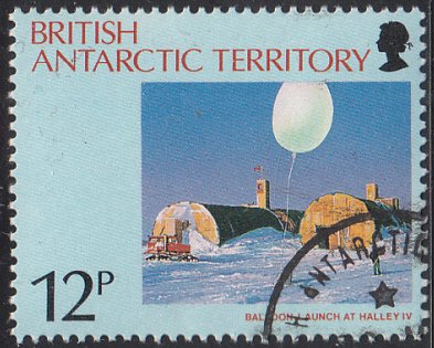 British Antarctic Territory 1991 used Sc #176 12p Launching weather balloon