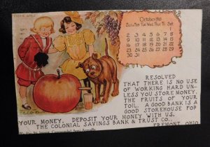 1910 USA Advertisement Postcard Cover Fremont OH Local Use Buster Brown Bank 7