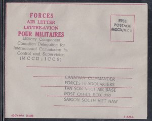 Canada - Forces Air Letter, Binh Duong, South Vietnam