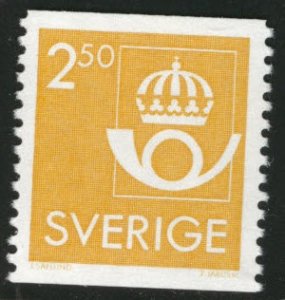 SWEDEN Scott 1441 Mint No Gum, MNG 1983 2.50Kr coil stamp CV$0.90