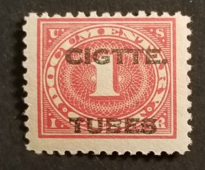 US Scott RH1 CIGARETTE TUBES 1919 REVENUE Stamp MNH OG Mint Unused z6829