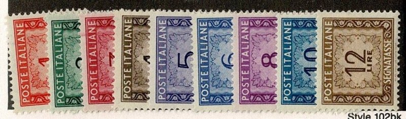 Italy #J65-73 MNH postage dues