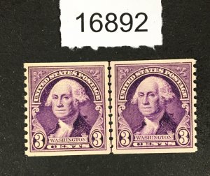 US STAMPS # 721 LINE PAIR MINT OG NH XF POST OFFICE FRESH CHOICE LOT #16892