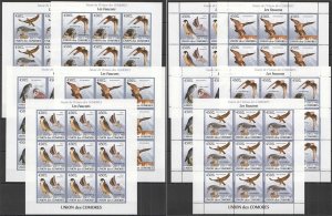 B0004 Imperf,Perf 2009 Comoros Fauna Birds Of Prey Falcons 18Set Mnh