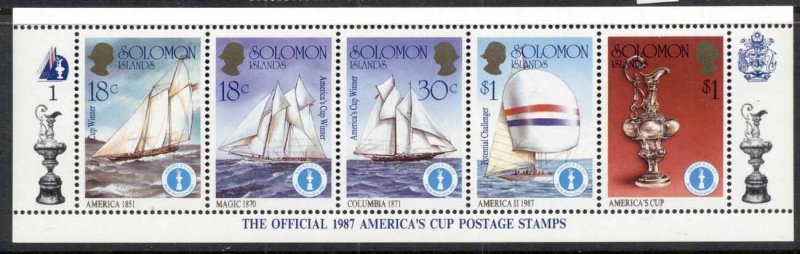 Solomon Is 1981 America's Cup str5 #1 MUH
