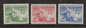 Philippines Scott catalog # 551-553 Mint NH