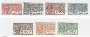 ITALY 1926 AIR MAIL SCOTT # C3-C9 MINT LIGHT HINGE F-VF