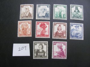 Germany  1935 MNH SC B69-78 SET XF 180 EUROS (207)