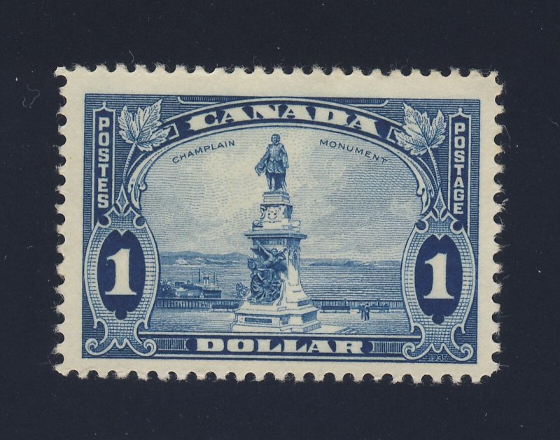 Canada $1.00 stamp #227-$1.00 Champlain MNG F/VF Guide Value = $62.50