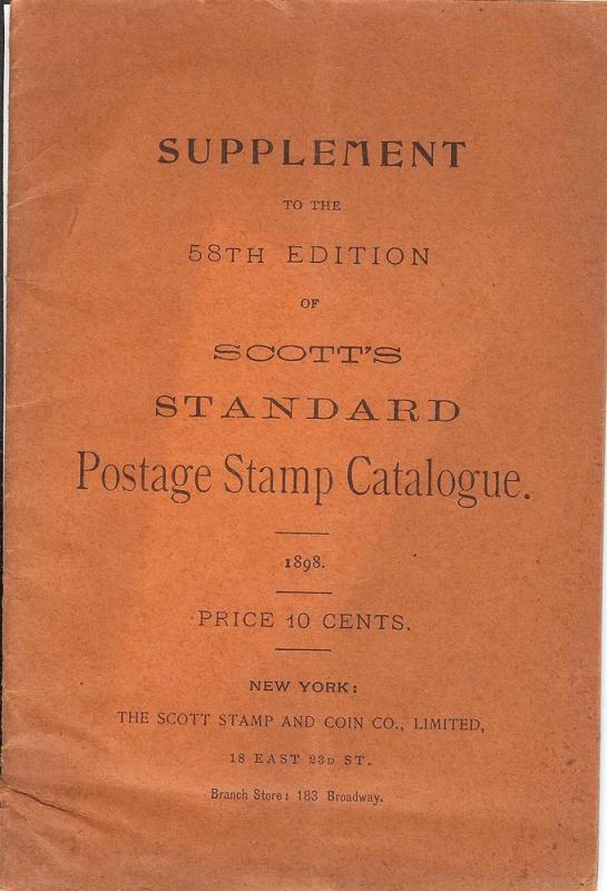 Supplement to the 58th Edition of Scott's Standard Postag...