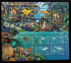 AUSTRALIA FAUNA LOT 16 SHEETS ANTARCTIC FISH WILD BIRD ELEPHANT BUTTERFLY $$$$$$