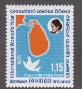 Sri Lanka 494, International Women's Year, Mint NH, 1/2 Cat.