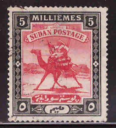 SUDAN Scott 22 Used Camel mail stamp wmk 179