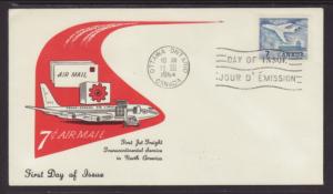 Canada 414 Airplane U/A FDC