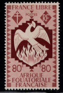 French Equatorial Africa Scott 145 MH* stamp from 1941 Phoenix Rising set