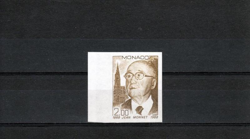 Monaco 1988 Jean Monnet Nobel Prize Set Imperf.Color Proof.