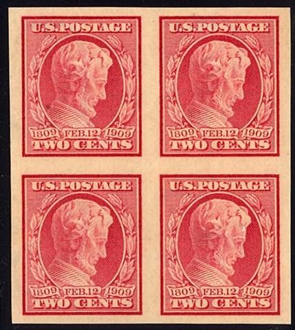 Scott #368 Mint, NG, Dealer Graded XF (Blk of 4)