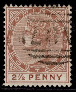 DOMINICA QV SG6, 2½d pale red-brown, FINE USED. Cat £45.