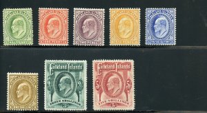 FALKLAND ISLANDS 1/2d TO 5sh SCOTT #22/29 SG#43/50  EDWARD VII  MINT HINGED