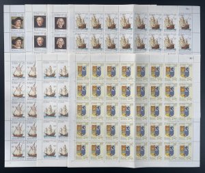 Congo 1991 YT 940-946 sheet Christopher Columbus discovery America boats