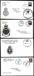 CANADA 1990s COLLECTION OF 10 CANADIAN ARMED FORCES COVERS INCLUDING UNEF UNITED