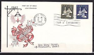 Canada, Scott cat. 443-444. Christmas issue. First day cover. ^