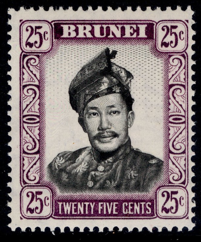 BRUNEI GVI SG109a, 25c black & reddish purple, NH MINT. Cat £12.