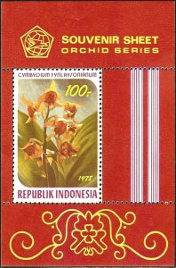 Indonesia 1978 MNH Stamps Souvenir Sheet Scott 1038a Flowers Orchids