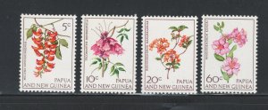 Papua New Guinea 1966 Flowers Scott # 228 - 231 MNH