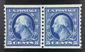 MOMEN: US STAMPS #458 COIL PAIR MINT OG NH PSE GRADED CERT XF-90 LOT #72074