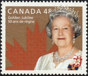 QUEEN ELIZABETH II * Golden Jubilee = CANADA 2002 #1932 MNH Stamp from Pane