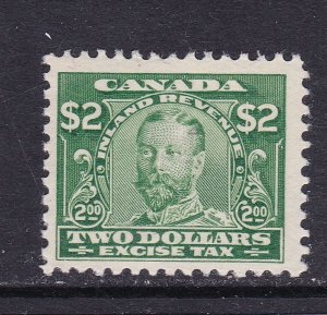 Canada van Dam FX15, 1915 KGV $2 Excise Tax,  VF MNH. van Dam $80