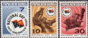 Papua New Guinea 1972 SG224-226 National Day set MNH