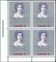 CANADA   #621 MNH LOWER LEFT PLATE BLOCK  (3-2)