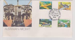 Australia 1980 Aircraft First Day Cover Sc#759-762 a couple tone spots