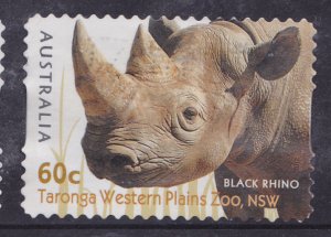 Australia 2012 Australian Zoos -  Black Rhino 60c used