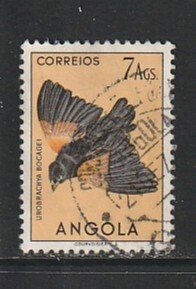 1951 Angola - Sc 348 - used VF - 1 single - Redshouldered widow bird