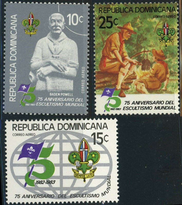 Dominican Republic #C359-C361 Scouting Latin America Postage Stamps 1982 Mint NH 