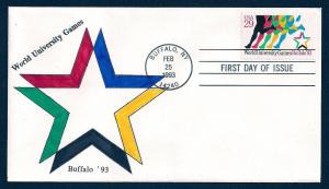 UNITED STATES FDC 29¢ World Games 1993 Cacheted