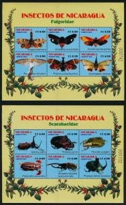 Nicaragua 2408-9 MNH Insects, Beetles