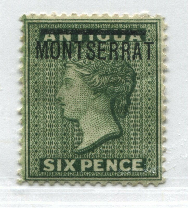Montserrat QV 1876 overprinted 6d mint o.g. hinged