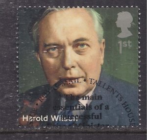GB 2014 QE2 1st Prime Ministers  Harold Wilson ex fdc SG 3643 ( E1170 )