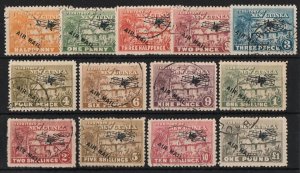 NEW GUINEA 1931 Huts Airmail set ½d-£1. 