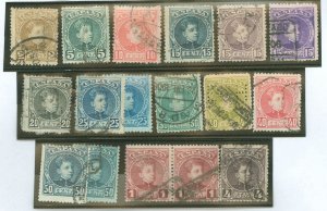 Spain #272-285 Used Single (Perfin)