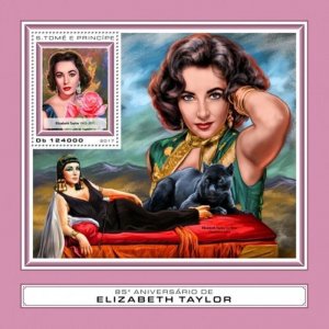 St Thomas - 2017 Elizabeth Taylor Stamp S/S Michel #7382/Bl. 1382 ST17409b